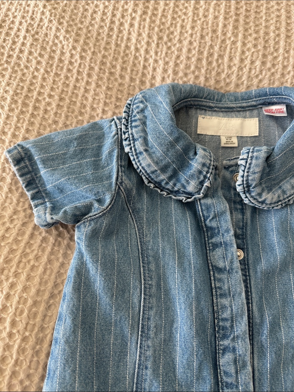 Zara toddler girl JEAN dress - Picture 2 of 2